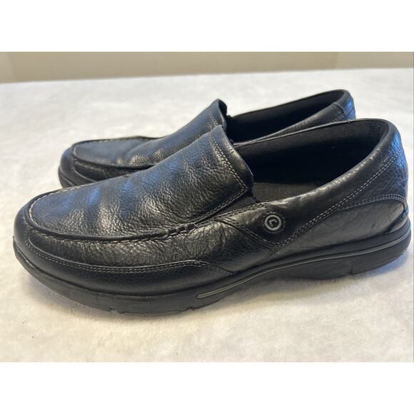 Rockport Men’s Shoes Size 10.5 W Wide Black Leather Slip On Casual Comfort XCS - Picture 5 of 8